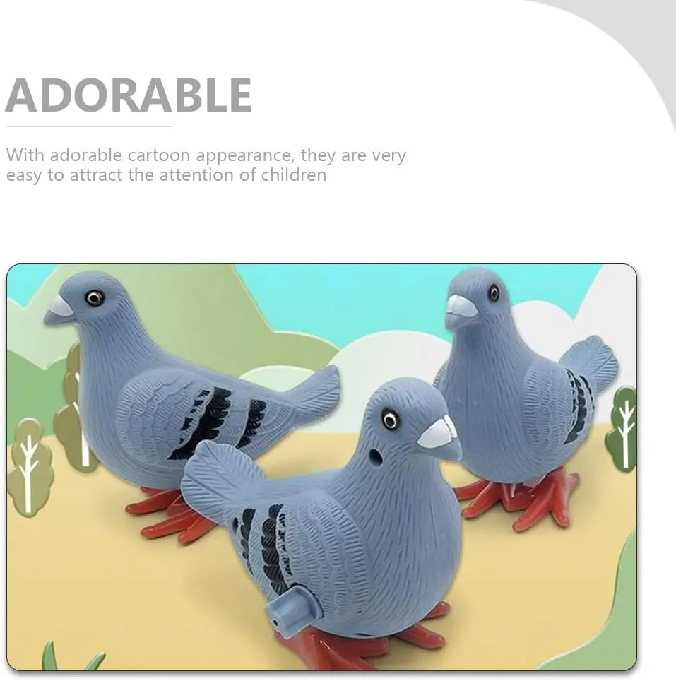 15 Pcs Pigeon Wind-up Toys Pigeons Bird Whistle Pigeon Stuffed Animal Bird Whistle for KidsMini Clockwork Jumping Pigeons for Kids Ideal for Easter Birthdays Party Favors and Student Prizes