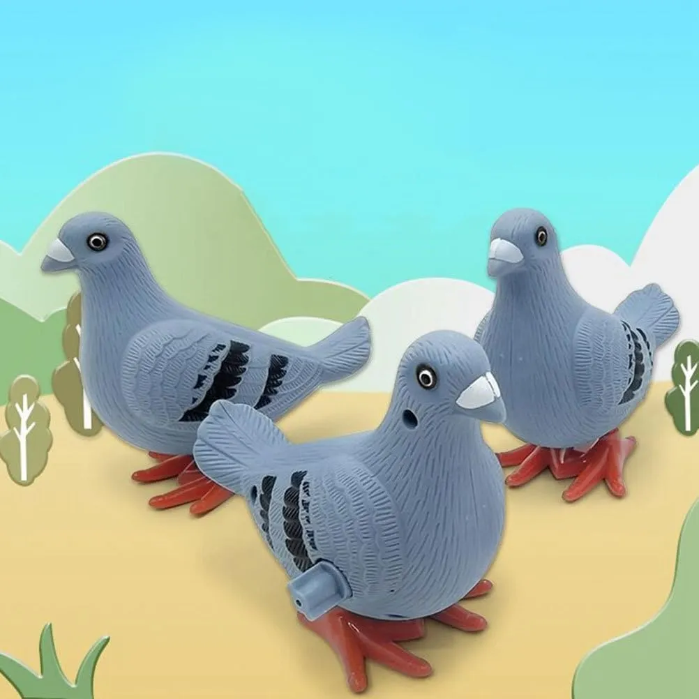 15 Pcs Pigeon Wind-up Toys Pigeons Bird Whistle Pigeon Stuffed Animal Bird Whistle for KidsMini Clockwork Jumping Pigeons for Kids Ideal for Easter Birthdays Party Favors and Student Prizes