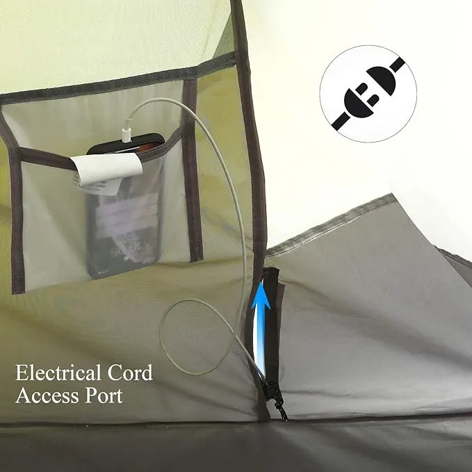 6 Person Easy Pop Up Tent,12.5’ x 8.5‘ x53.5,Automatic Setup,Waterproof, Double Layer,Instant Family Tents for Camping,Hiking & Traveling