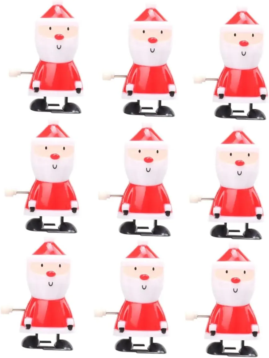 9Pcs Wind Up Fun Party Filler for Clockwork Walking Jumping for Christmas Celebrations and Goody Bags