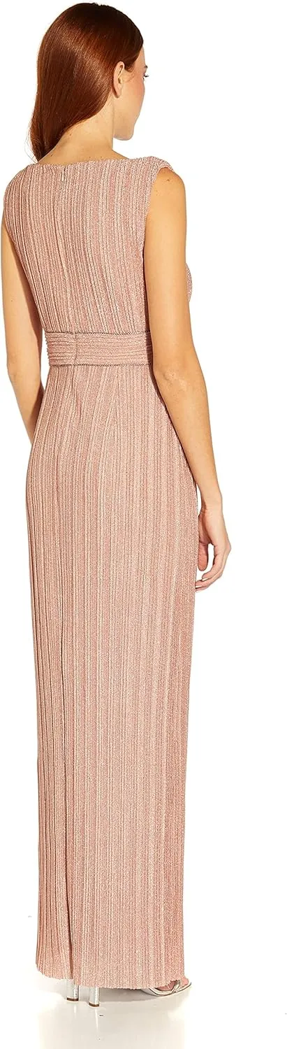 Adrianna Papell Women's Metallic Long Gown