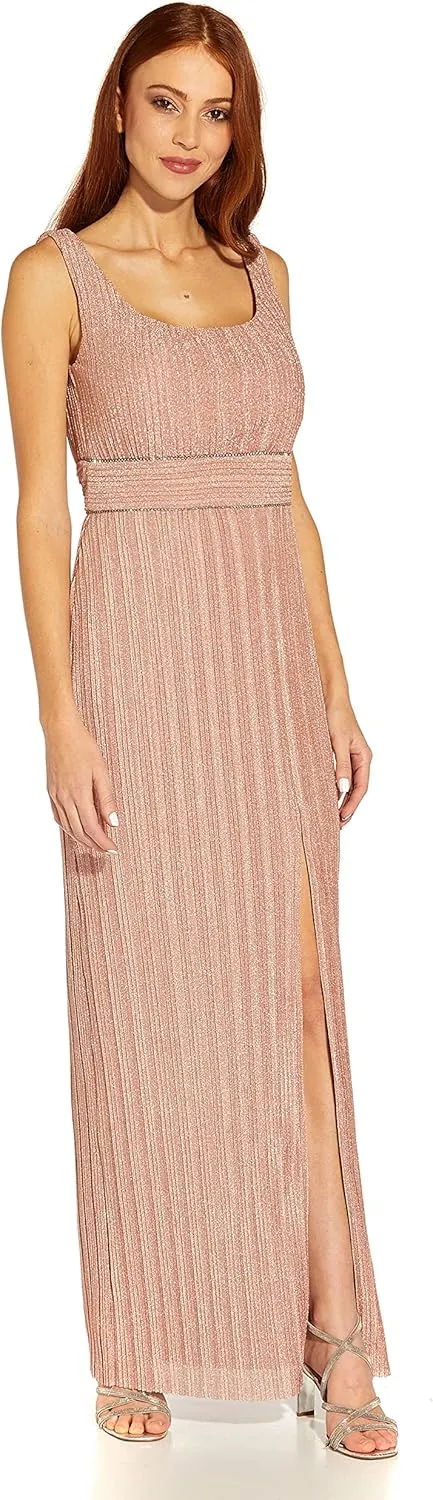 Adrianna Papell Women's Metallic Long Gown
