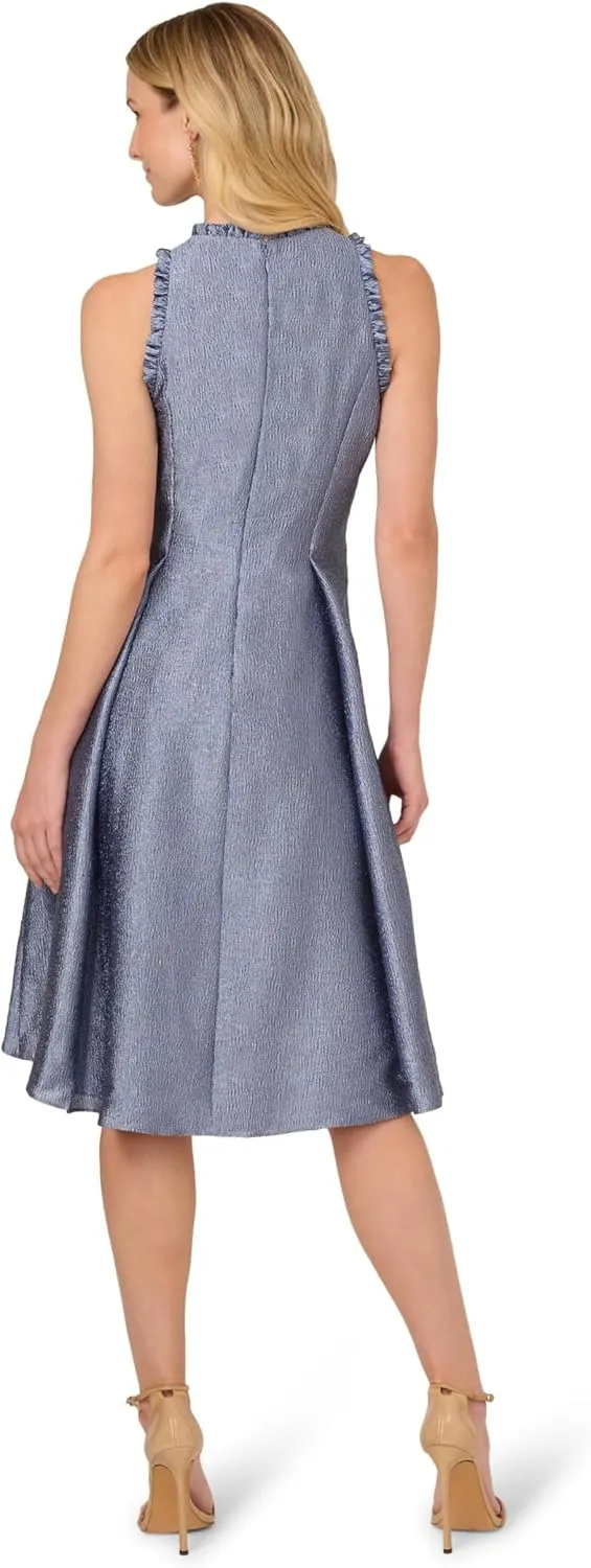 Adrianna Papell Women's Ruffle Jacquard Dress