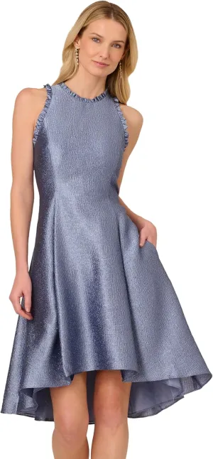 Adrianna Papell Women's Ruffle Jacquard Dress