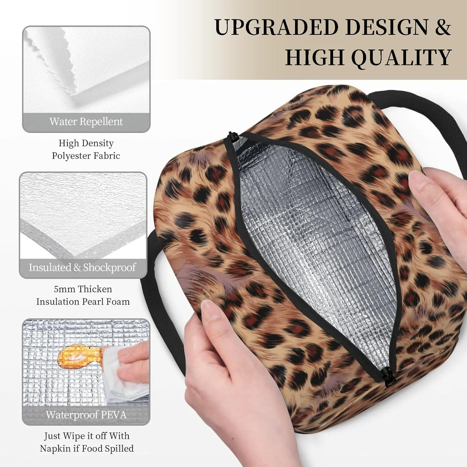African American Women Lunch Bag Reusable Yellow American Afro Woman Leakproof Insulated Lunch Box Cooler Tote Bag Food Snack Container for Men Adult Work Travel Picnic
