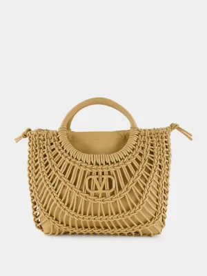 AllKnots Woven Leather Shopper