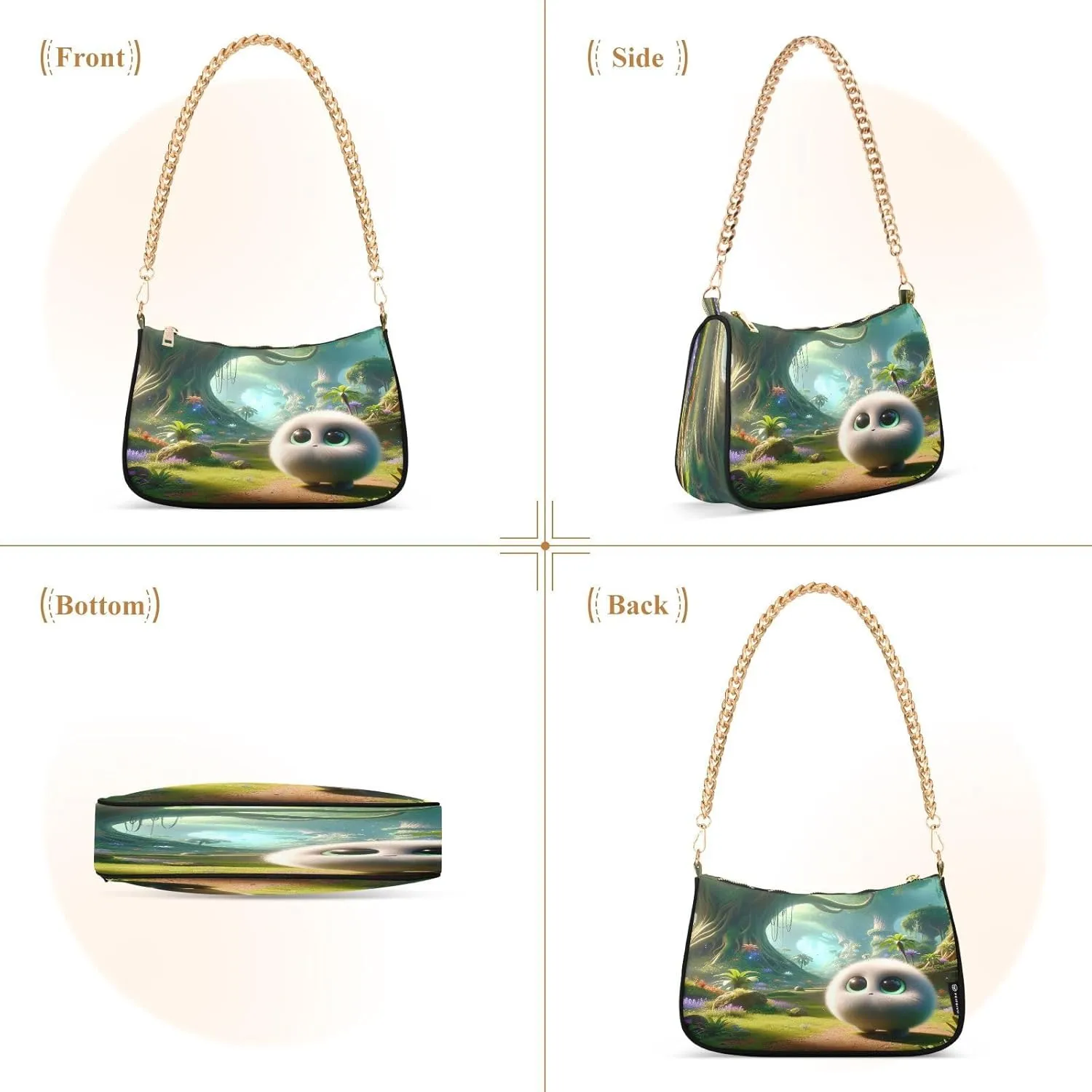 Almond Blossom Starry Night Small Shoulder Bag for Women, Purses for Women Trendy