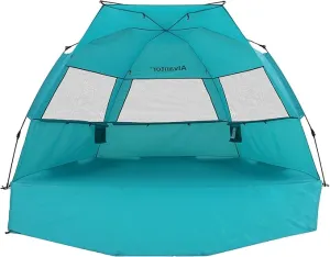 Alvantor Beach Tent Super Bluecoast Beach Umbrella Outdoor Sun Shelter Cabana Automatic Pop Up UPF 50  Sun Shade Portable Camping Hiking Canopy Easy Setup Windproof Patent Pending