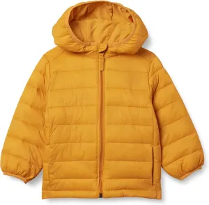 Amazon Essentials Boys and Toddlers' Lightweight Water-Resistant Packable Hooded Puffer Jacket
