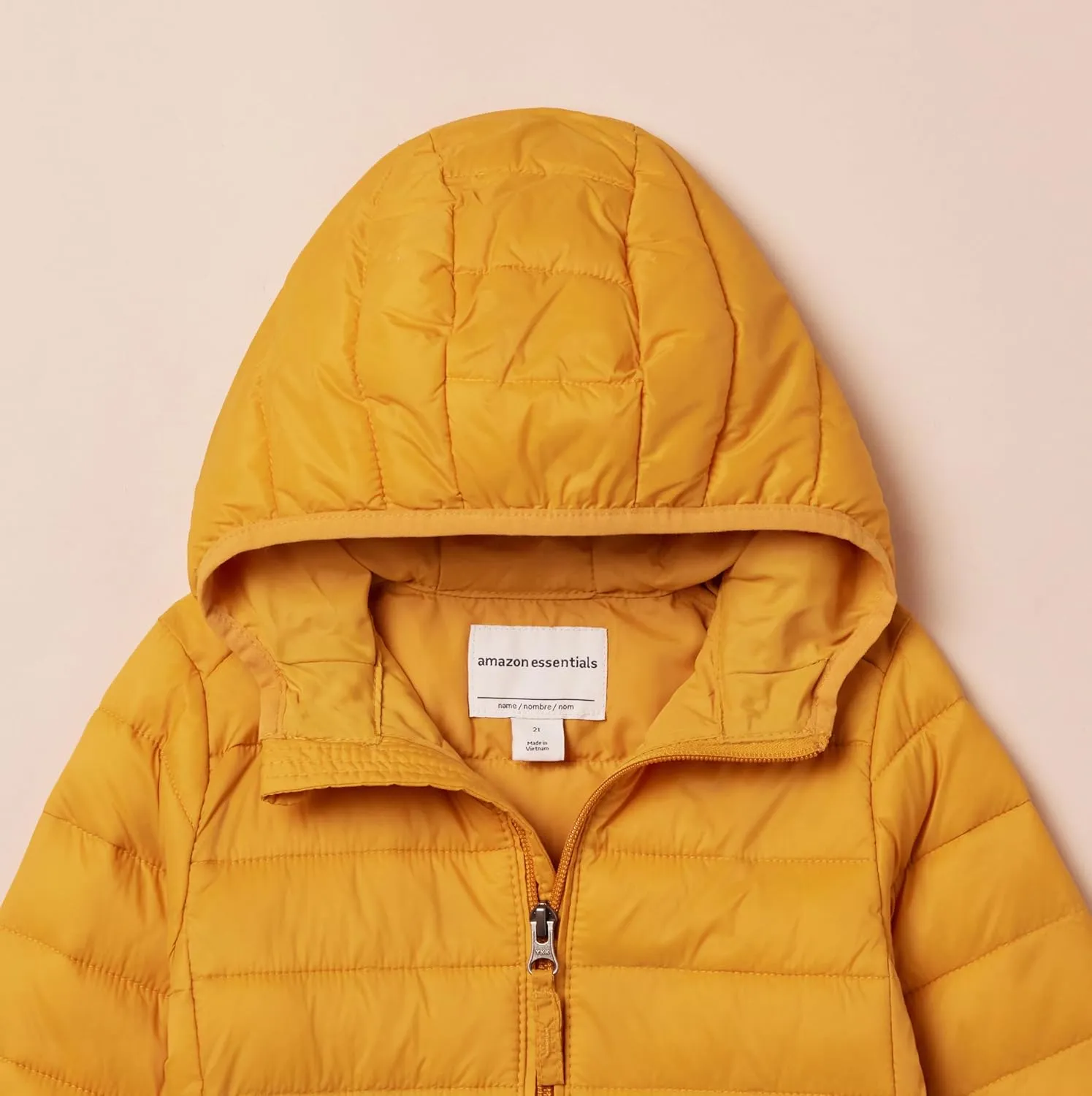 Amazon Essentials Boys and Toddlers' Lightweight Water-Resistant Packable Hooded Puffer Jacket