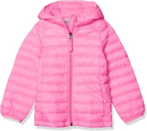 Amazon Essentials Girls and Toddlers' Lightweight Water-Resistant Packable Hooded Puffer Jacket