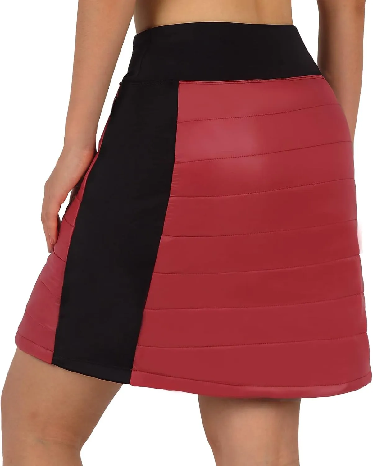 ANIVIVO Women Puffer Insulated Skirts,Down Quilted Skorts Winter Outdoor Skirt with Zipper Pockets