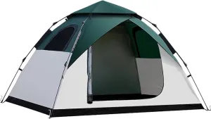 anngrowy Camping Tent 2/4 Person Instant Family Tent Pop Up Tents for Camping Waterproof Portable Hiking Camp Lightweight Tent for Backpacking Small Tent 4 Season Windproof Quick Compact Dome Tent