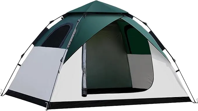 anngrowy Camping Tent 2/4 Person Instant Family Tent Pop Up Tents for Camping Waterproof Portable Hiking Camp Lightweight Tent for Backpacking Small Tent 4 Season Windproof Quick Compact Dome Tent