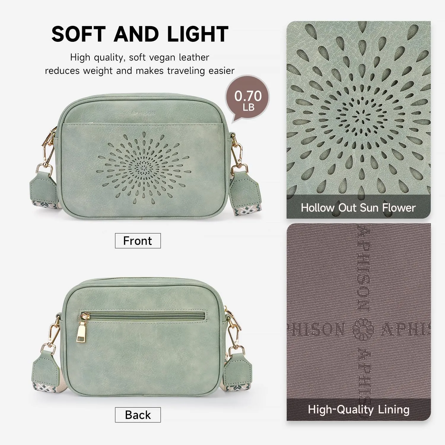 APHISON Quilted Crossbody Bags for Women Trendy,Vegan Leather Small Crossbody Purses Shoulder Handbags with Adjustable Strap