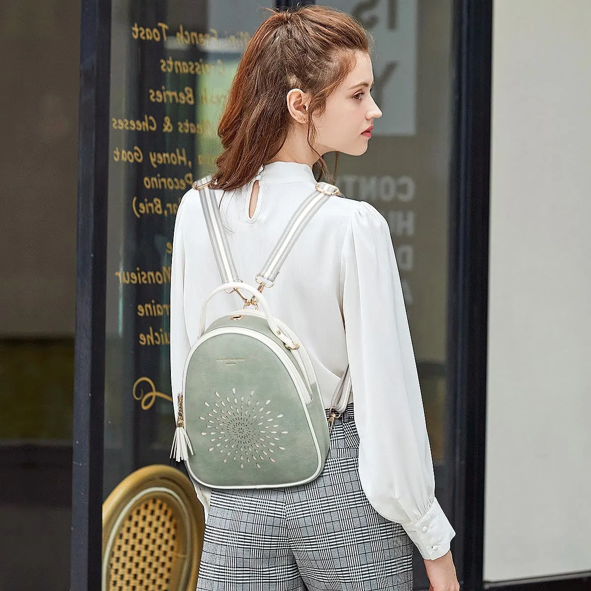 APHISON Small Backpack Purse for Women Cute Mini Backpacks PU Leather Crossbody Shoulder Bags Multifunctional Handbags