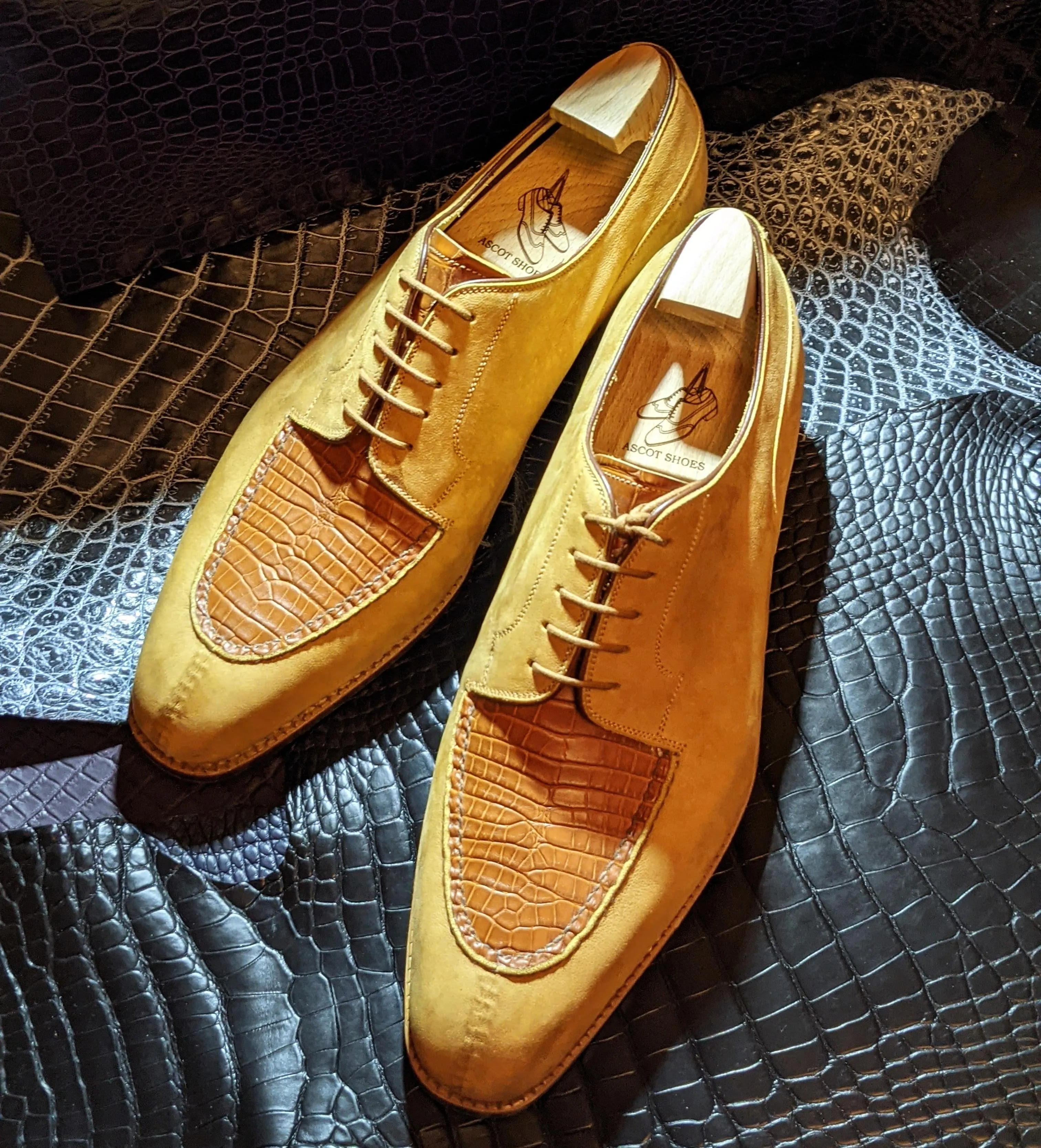 Ascot Kaan - Camel & Tan Alligator