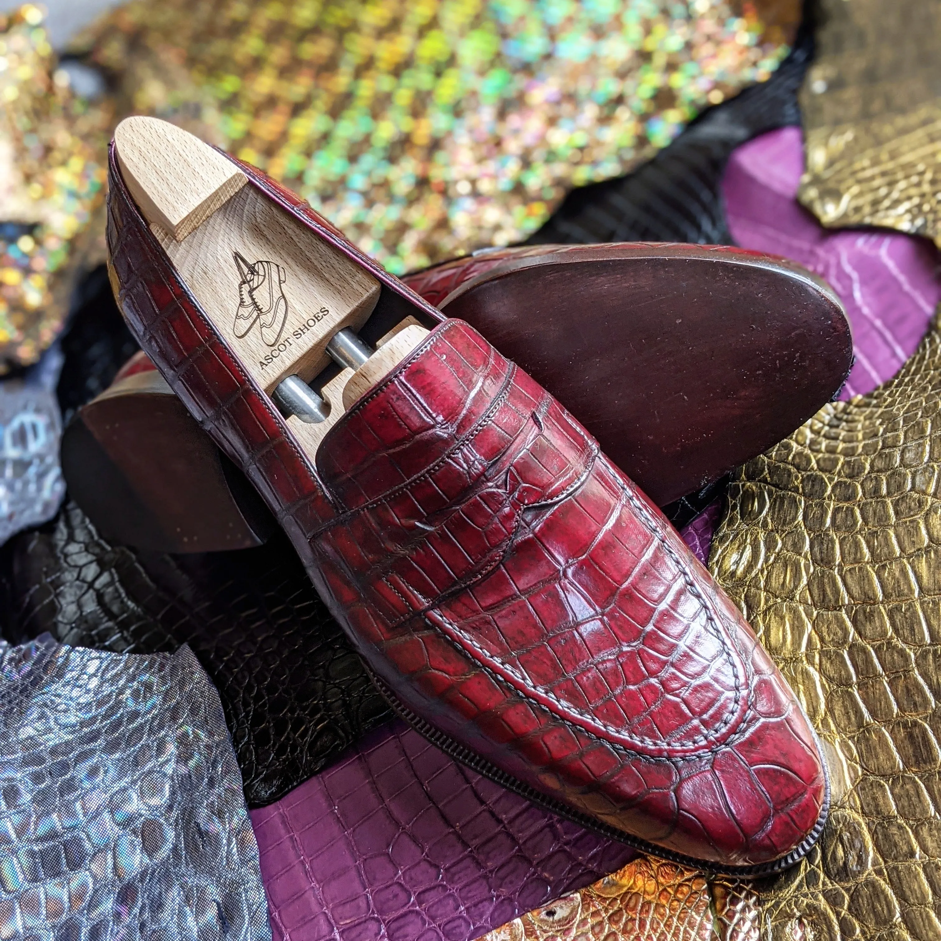 Ascot Sinatra - Burgundy Alligator