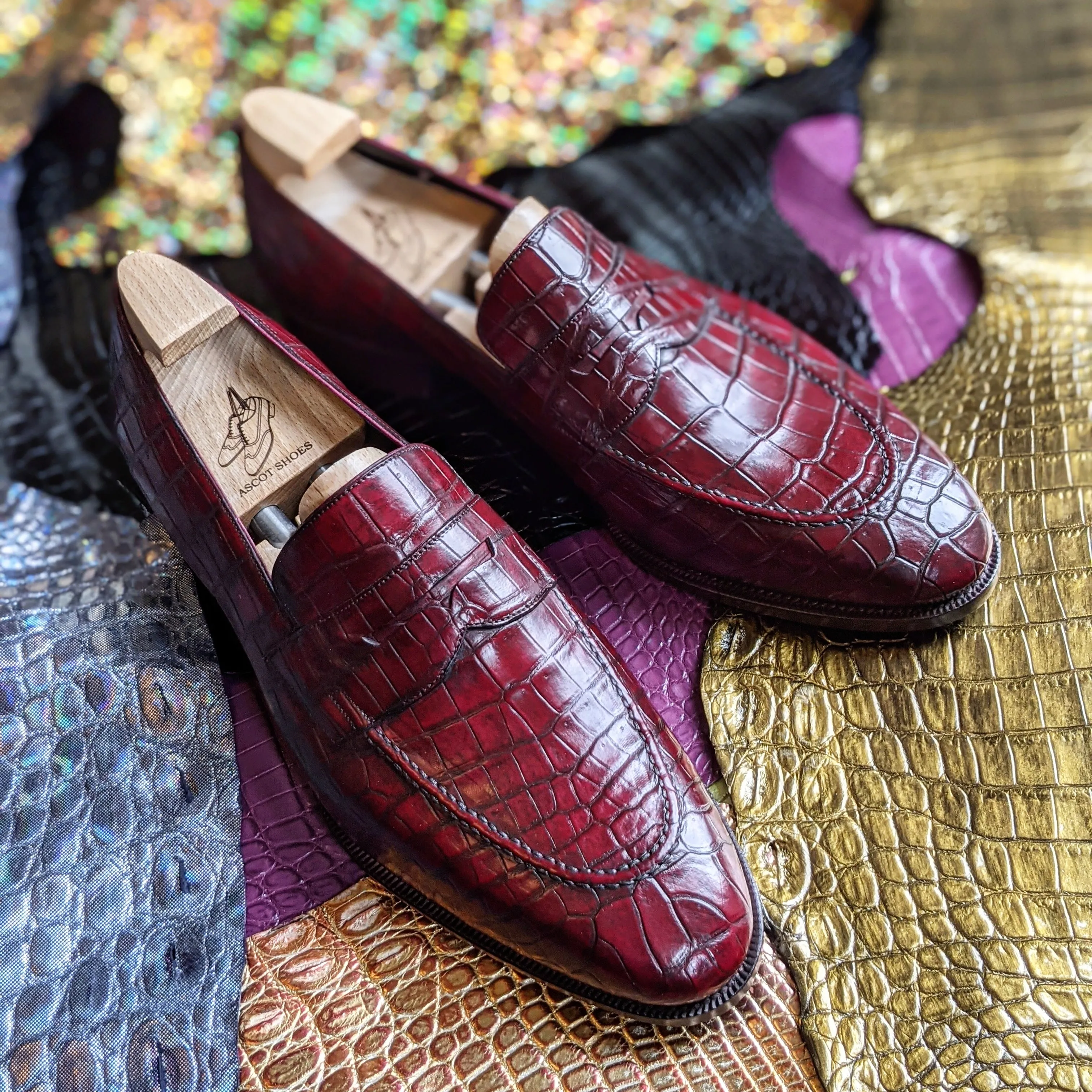 Ascot Sinatra - Burgundy Alligator