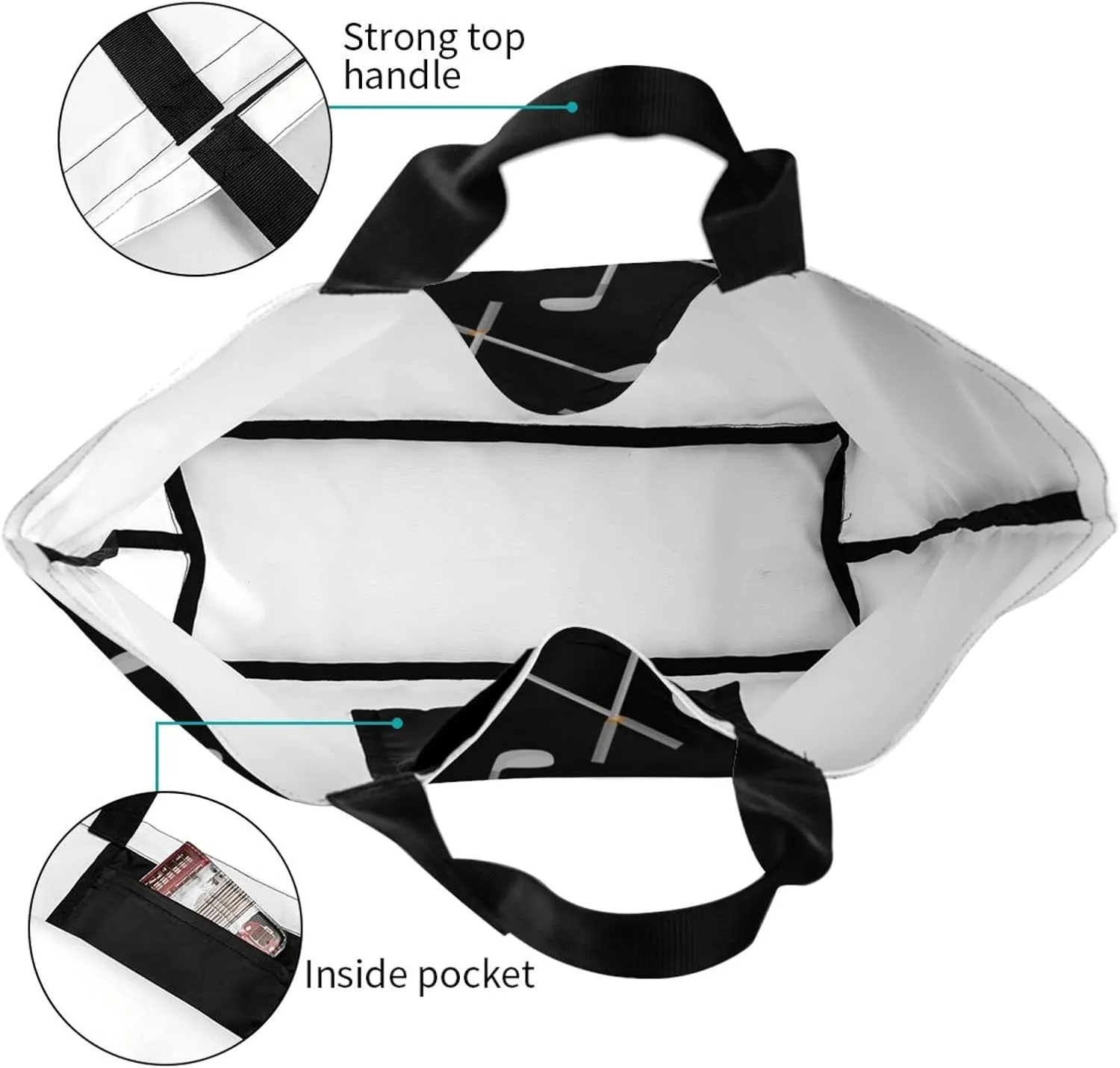 ASYG Cute Golf Print Sling Tote Bag For Women & Men