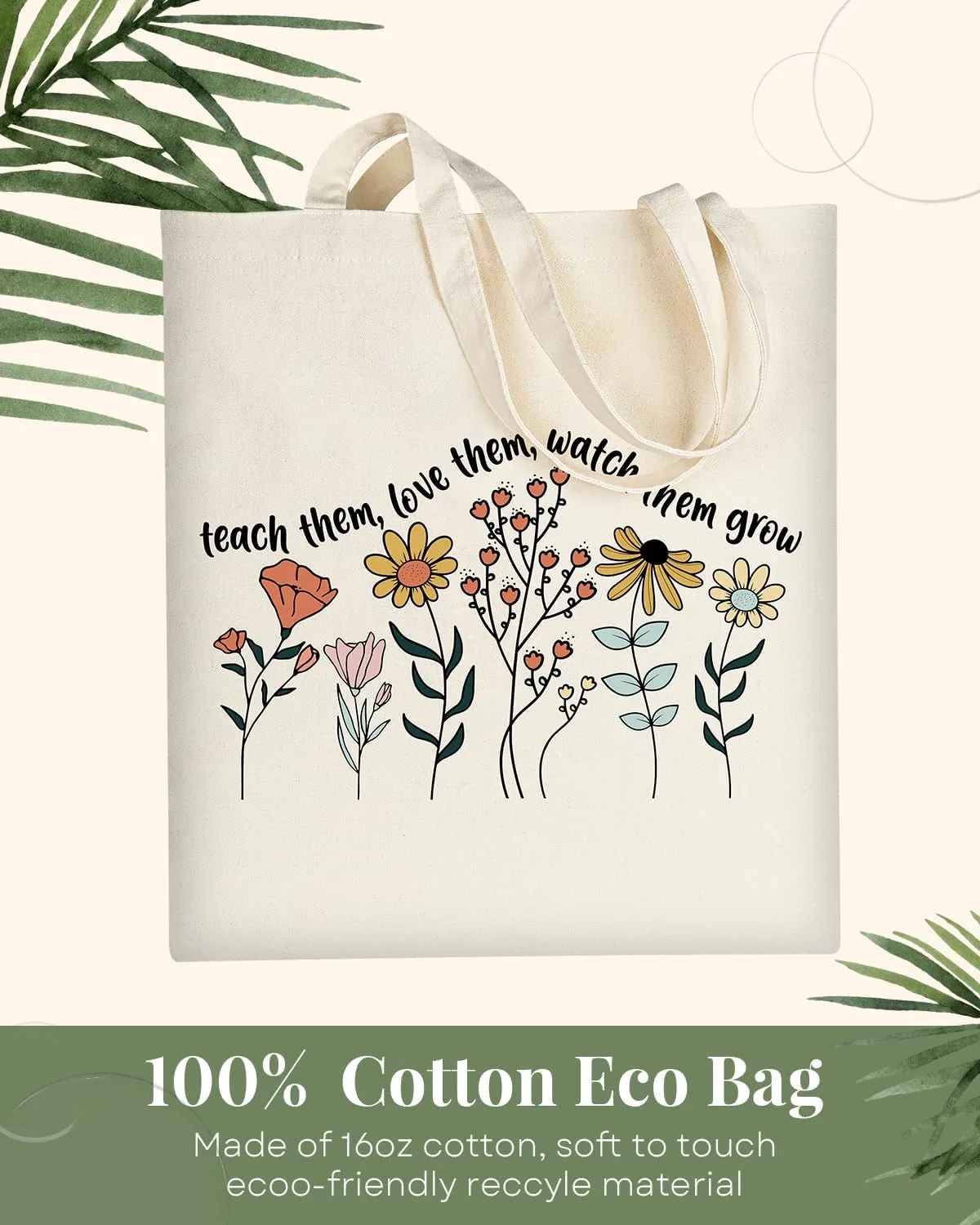 AUSVKAI Canvas Tote Bag Aesthetic for Women, Cute Cloth Cotton Bags for College Shopping Beach Grocery and Trendy Gifts