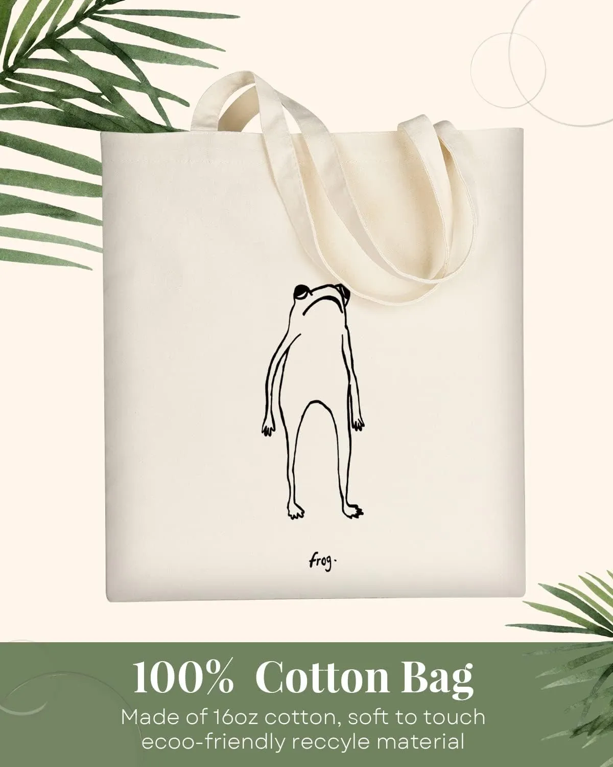 AUSVKAI Canvas Tote Bag Aesthetic for Women, Cute Reusable Cloth Cotton Bags for Shopping Beach Grocery