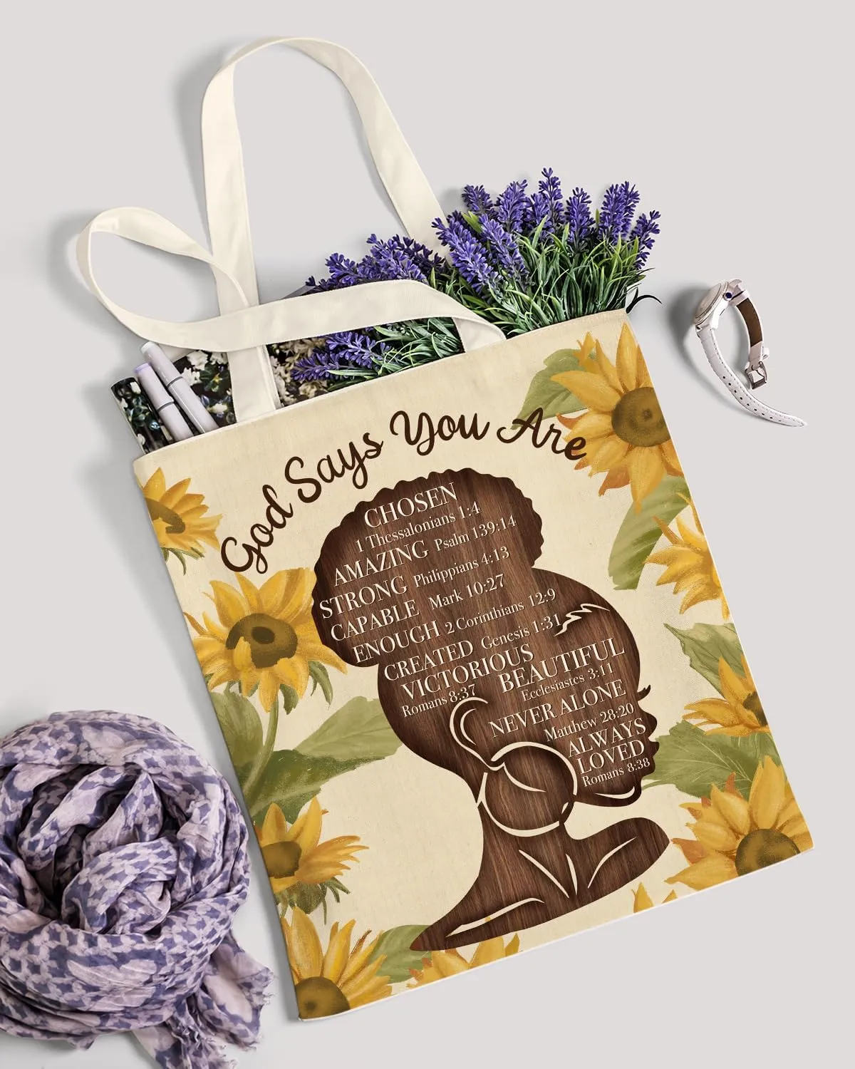 AUSVKAI Canvas Tote Bag for Women, Aesthetic Cute Grocery Grocery Reusable Cotton Gift Bag for Shooping Beach Trendy Gifts