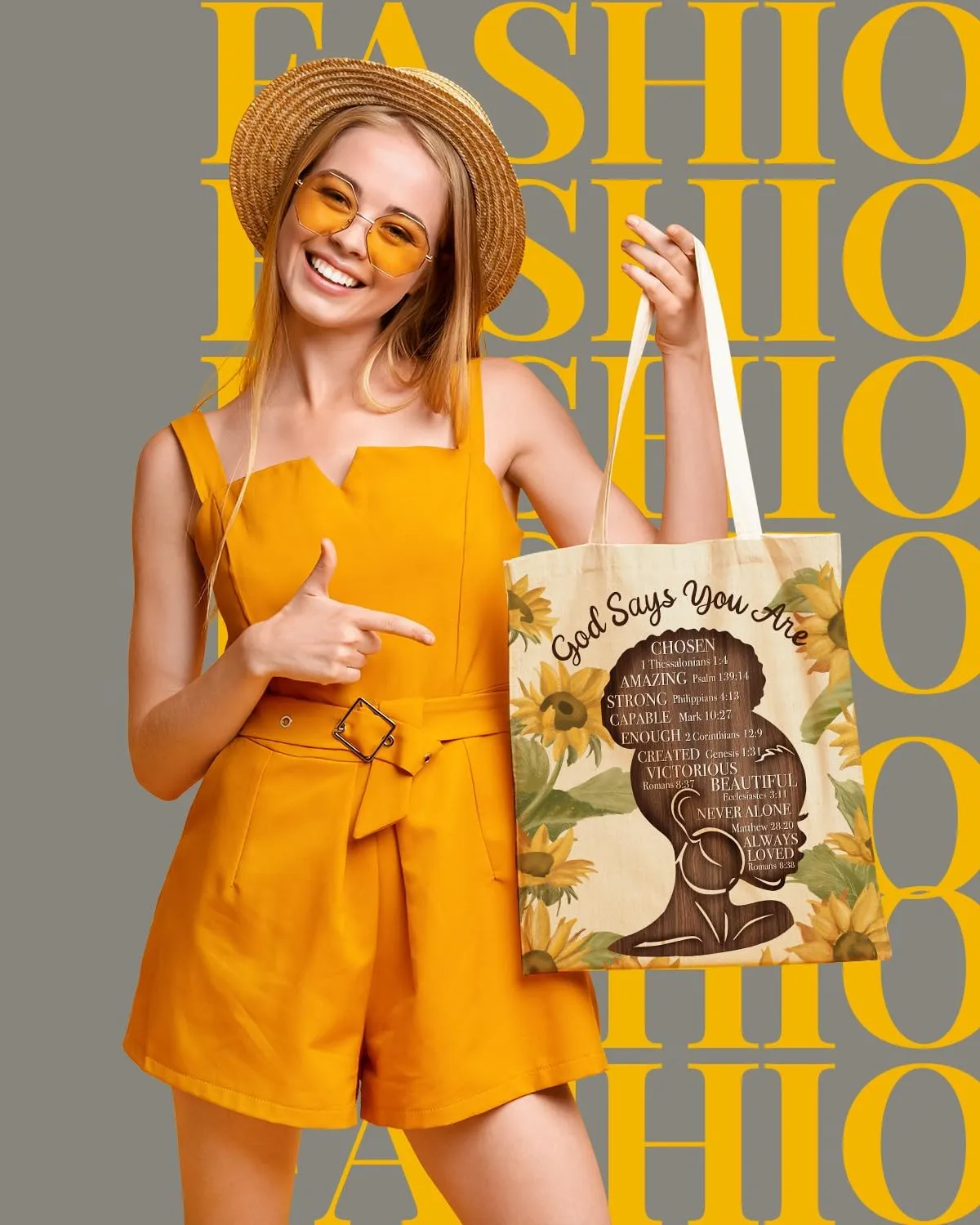 AUSVKAI Canvas Tote Bag for Women, Aesthetic Cute Grocery Grocery Reusable Cotton Gift Bag for Shooping Beach Trendy Gifts