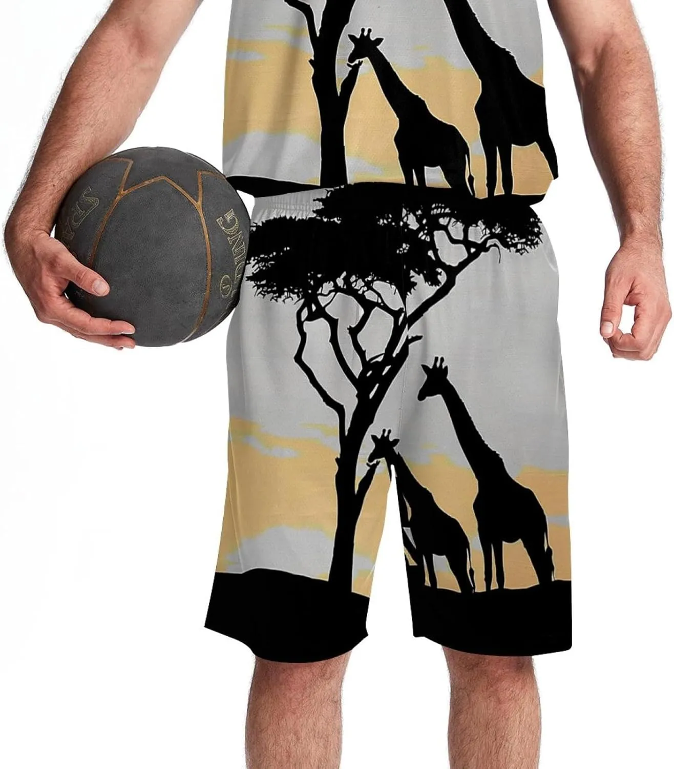 Basketball Jerseys Shorts Sport Set, Jerseys for Men, Men's Athletic Basketball Jersey, Sunflower