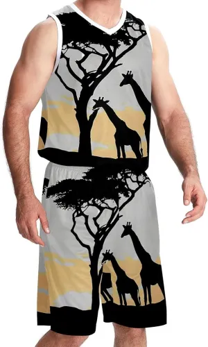 Basketball Jerseys Shorts Sport Set, Jerseys for Men, Men's Athletic Basketball Jersey, Sunflower
