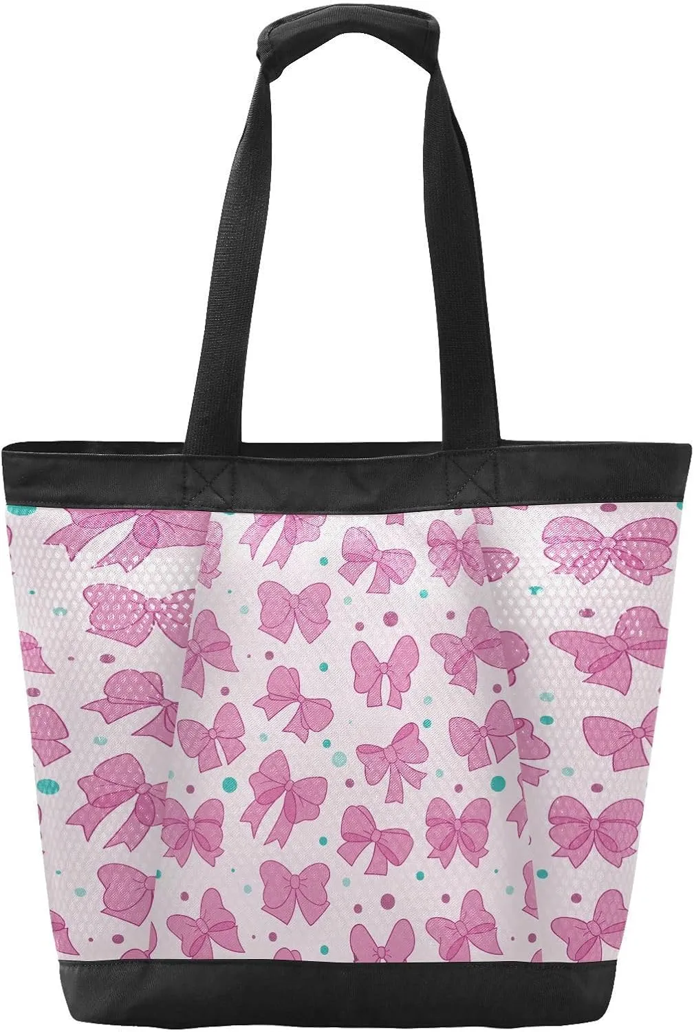 Beach Bag for Women Waterproof Sandproof Mesh Beach Tote Bag with Zipper and Pockets 1F