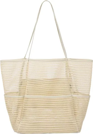 Beach Bag - Mesh Tote Bag Mothers Day Gifts for Mom Women Bag for Travel Pool Family Beach Vacation Cruise Essentials 2025