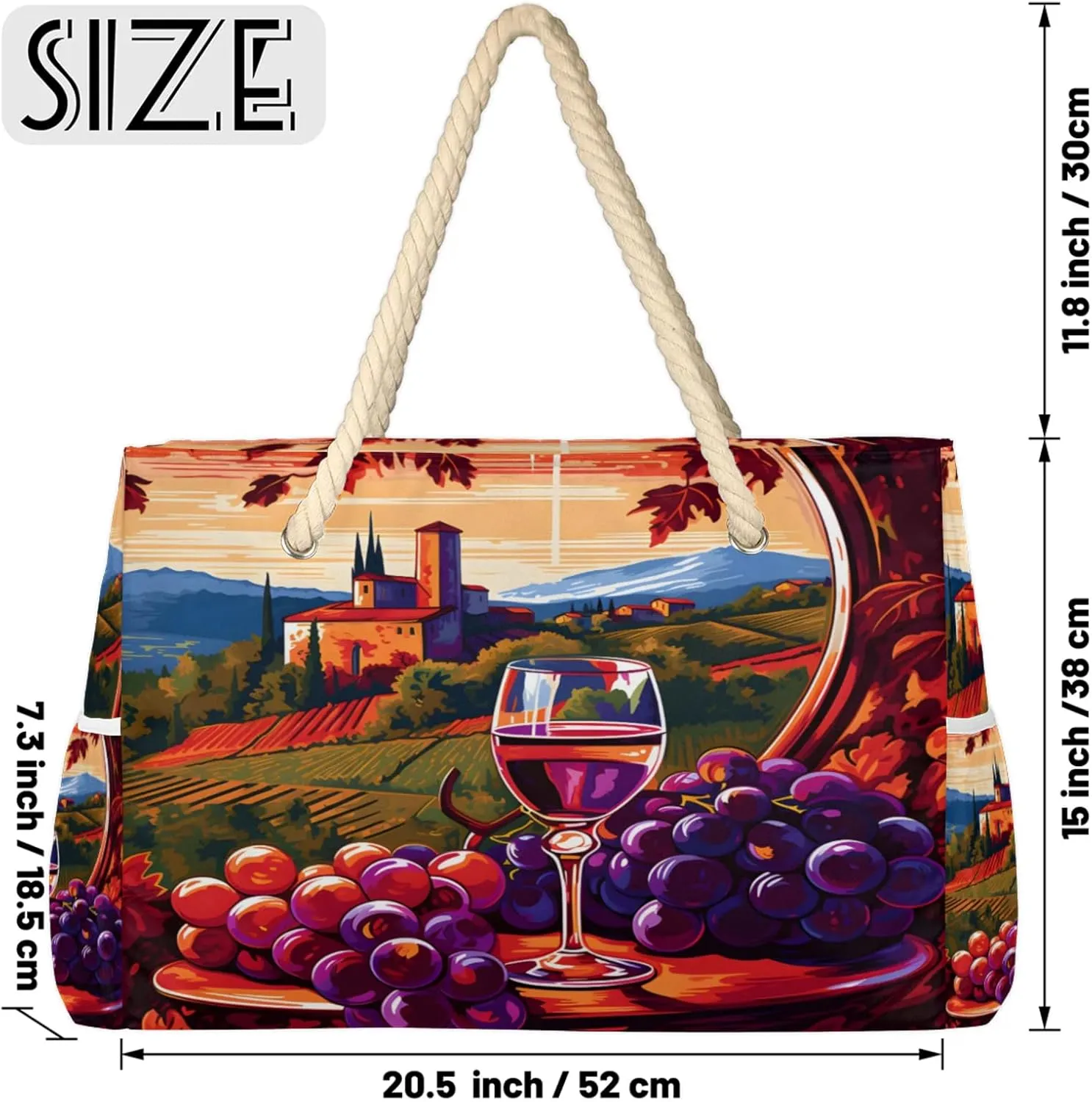 Beach Bags for Women and Men Extra Large Waterproof Sandproof Zipper Travel Tote Bag