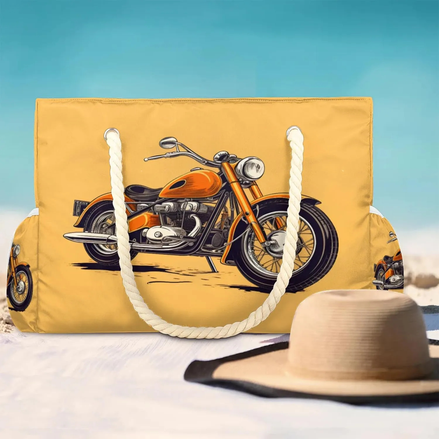 Beach Bags for Women and Men Extra Large Waterproof Sandproof Zipper Travel Tote Bag