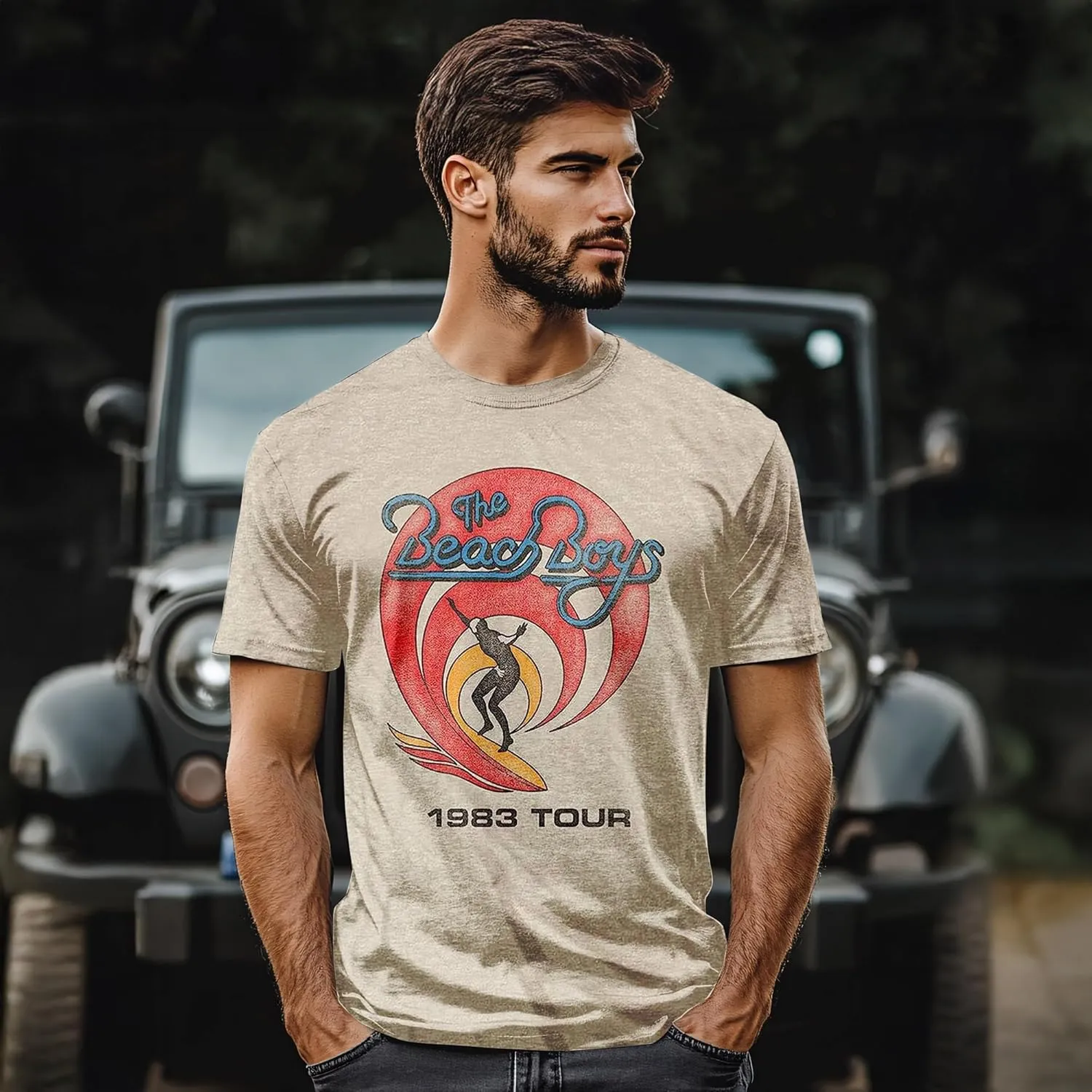 Beach Boys Men's 1983 Vintage Tour T-Shirt | Officially Licensed Merchandise