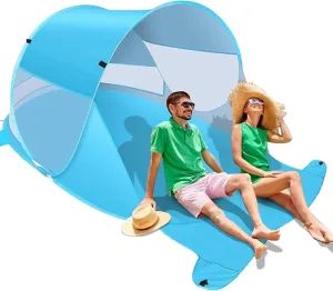 Beach Tent, Large Automatic Instant Pop Up Beach Shade, UPF 50  Portable Sun Shelter Anti UV Beach Umbrella Baby Tent with Carrying Bag Fit for 2 Person