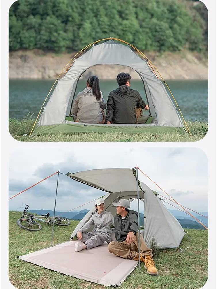 Beach Tent Shelters 2-4 Person Outdoor Camping Beach Tent Sun Shade with with Zipped Double Door and Carry Bag for Family - Easy Setup