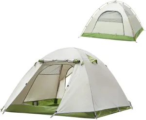 Beach Tent Shelters 2-4 Person Outdoor Camping Beach Tent Sun Shade with with Zipped Double Door and Carry Bag for Family - Easy Setup