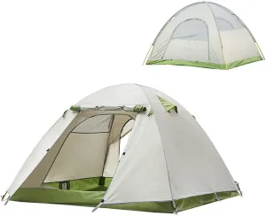 Beach Tent Shelters 2-4 Person Outdoor Camping Beach Tent Sun Shade with with Zipped Double Door and Carry Bag for Family - Easy Setup