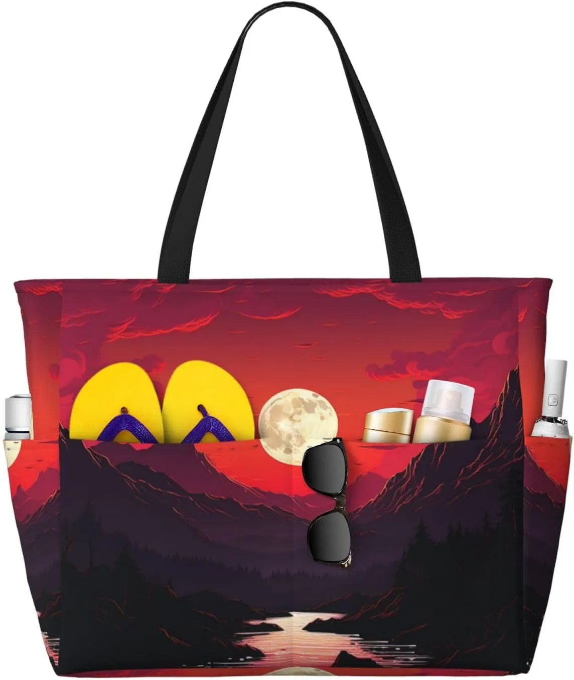 Beach Tote Bag for Women Oversized Travel Weekender Bags Rock jump Waterproof Pool Bag Beach Accessories