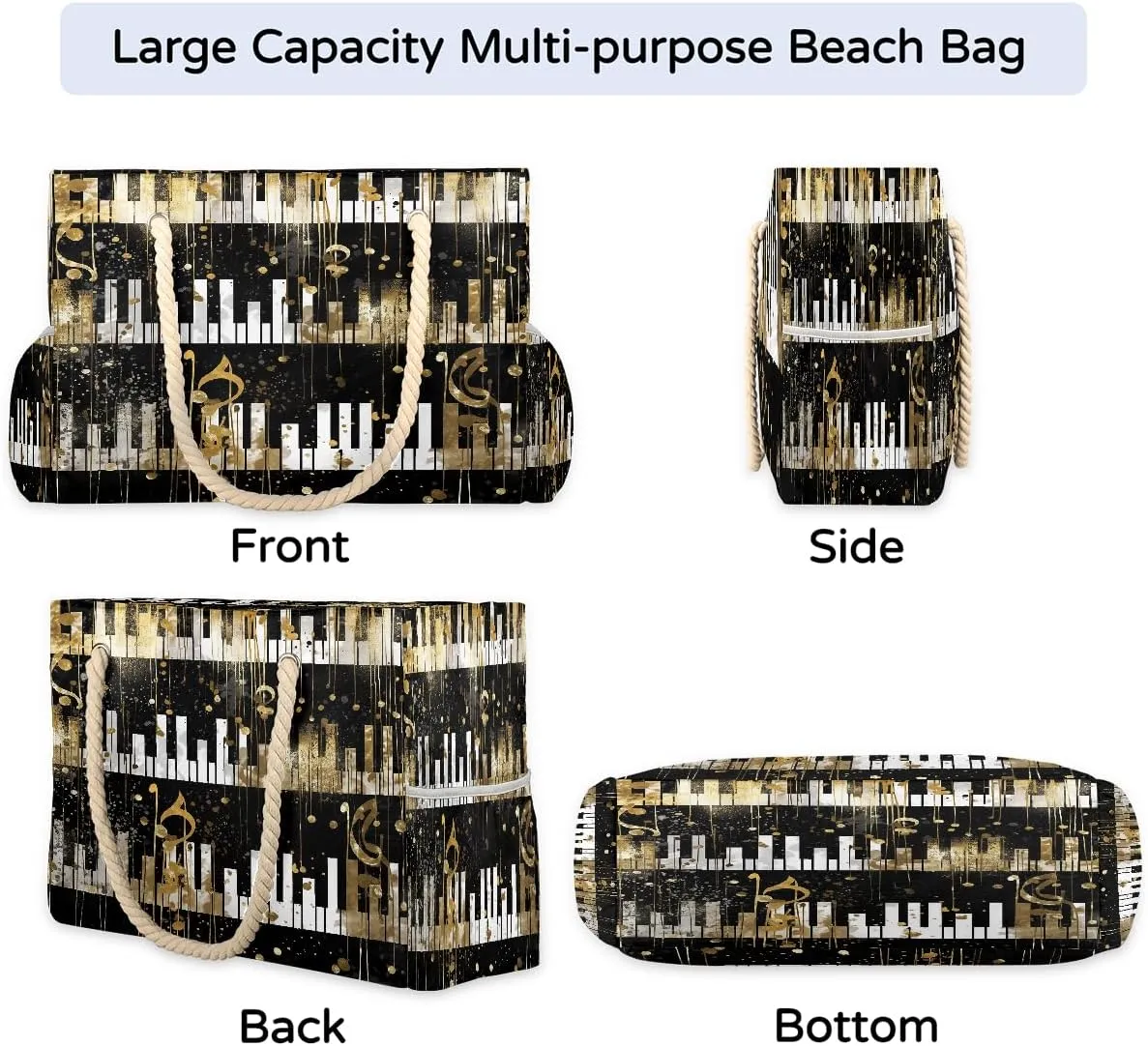 Beach Tote Bag, Large Waterproof Swim Pool Bag Summer Travel Beach Bag