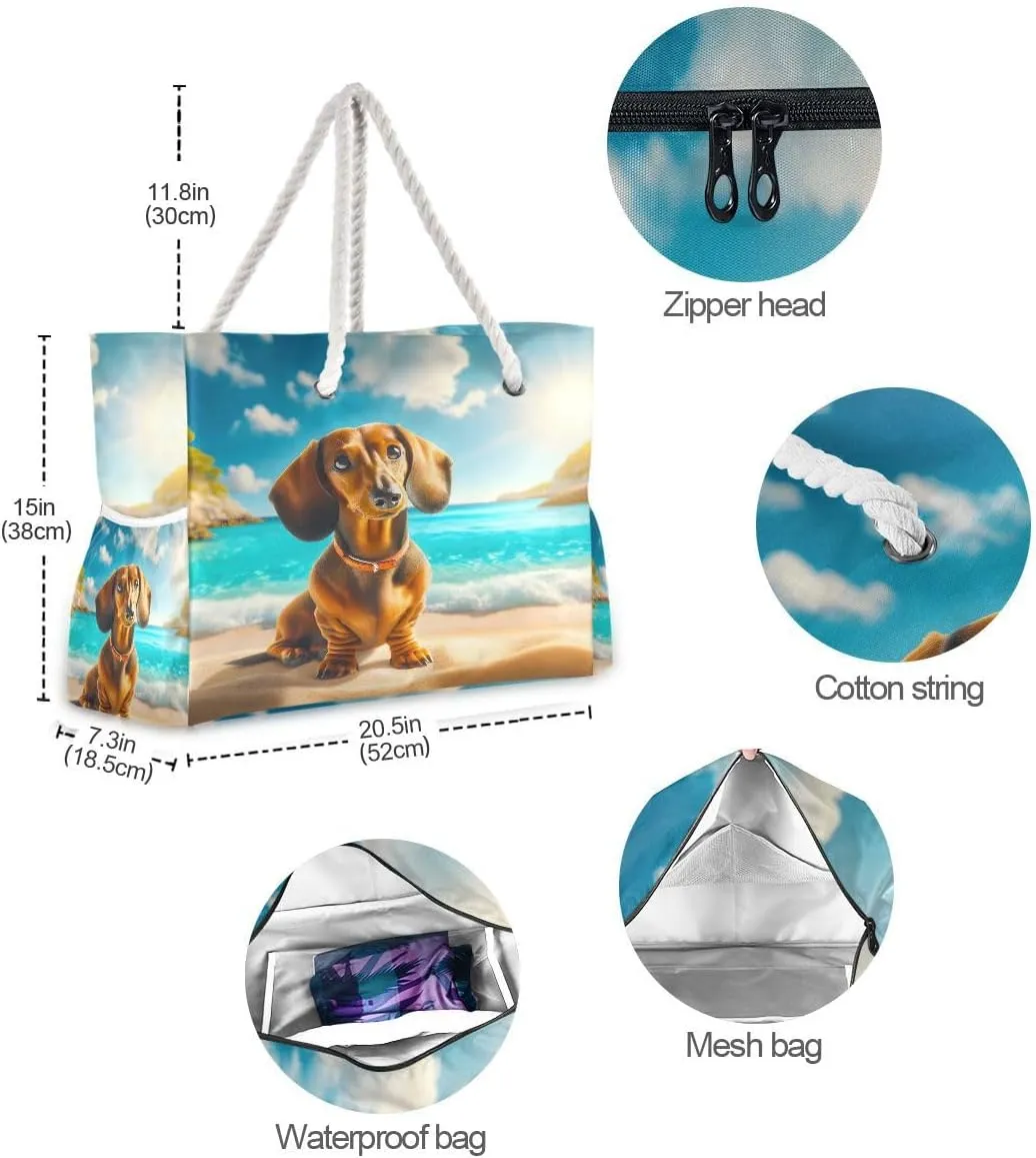Beach Tote Bags for Women, Starfish Beach Large Beach Shoulder Bag Pool Bags Purse