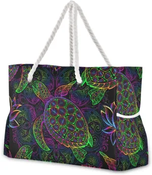 Beach Tote Bags for Women, Starfish Beach Large Beach Shoulder Bag Pool Bags Purse