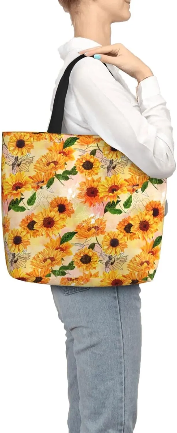 Beautiful Fireworks Print Tote Bags Reusable Grocery Bag Shoulde Bag Handbag For Office Shopping Travel Women