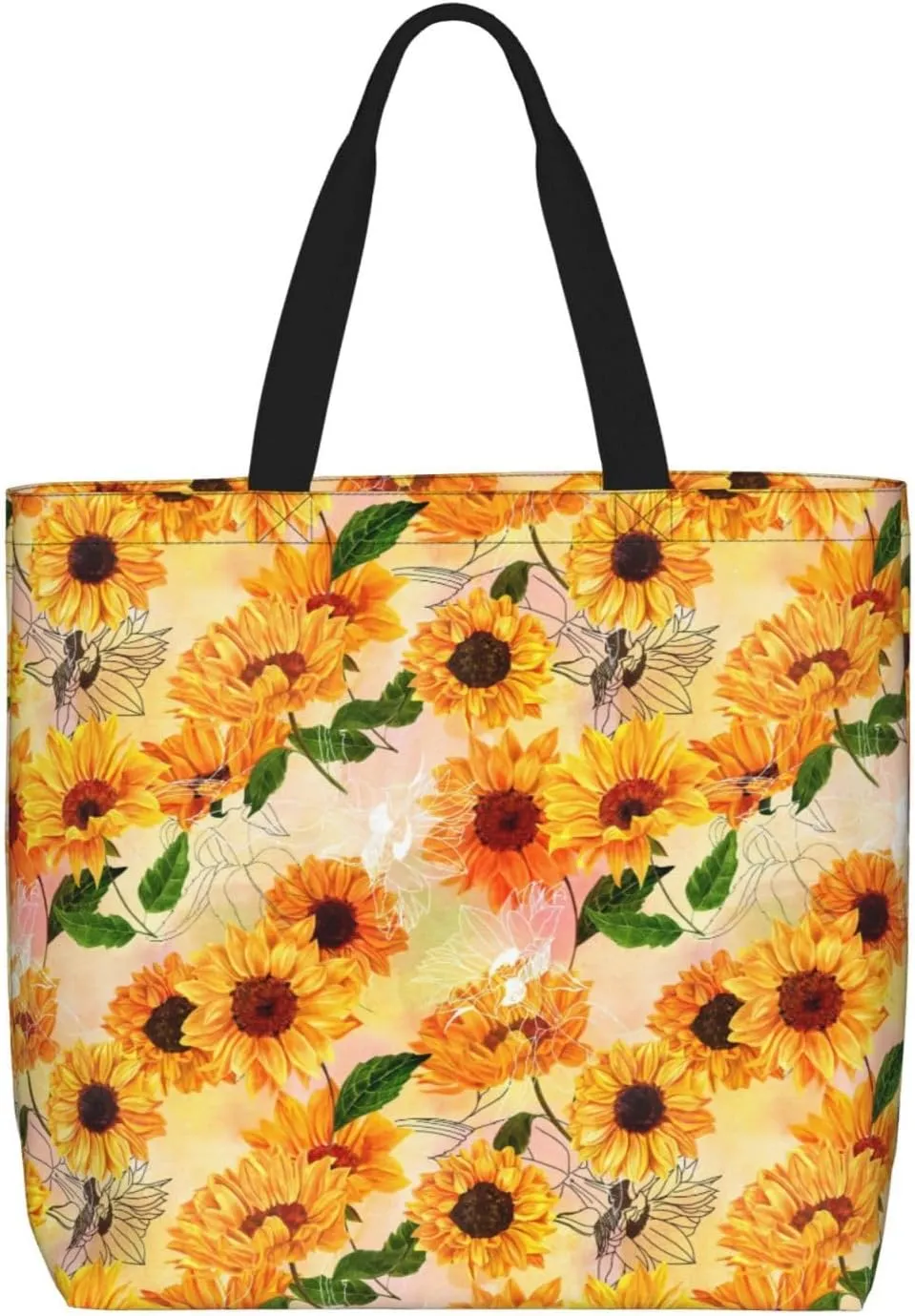 Beautiful Fireworks Print Tote Bags Reusable Grocery Bag Shoulde Bag Handbag For Office Shopping Travel Women