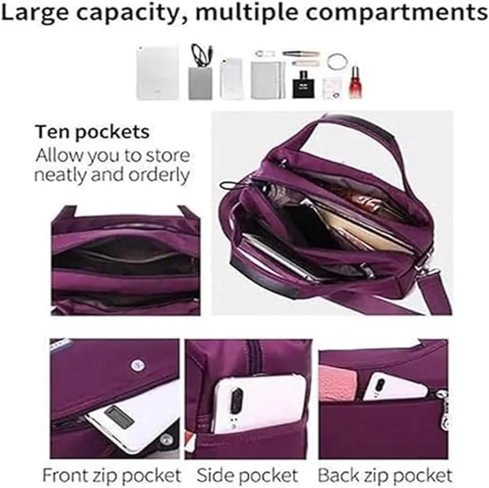 Beautifuldeer Anti Theft Handbag, Waterproof Oxford Cloth Satchel, Fashion Anti-Theft Handbag Crossbody For Women