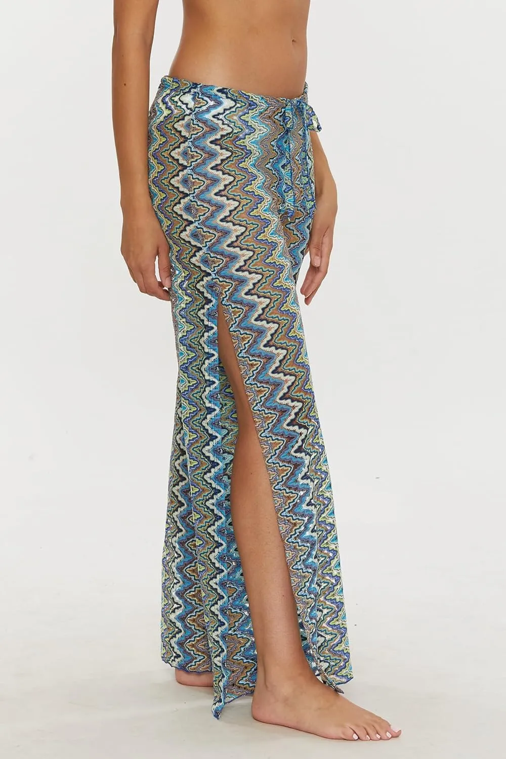 BECCA Sundown Crochet Knit Pants, Casual, Split Leg, Beach Cover Ups for Women