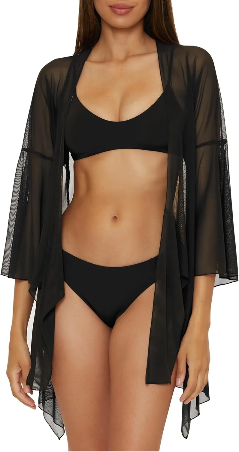 BECCA womens Muse Mesh Tunic, Casual, Sheer, Beach Cover Ups for Women