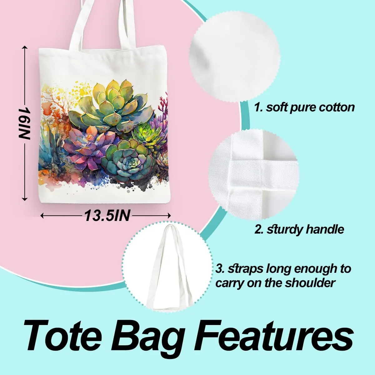 Bee Dragonfly Sunflower Gifts Canvas Tote Bag for Women Girl Christmas Birthday Cute Beach Reusable Grocery Bags