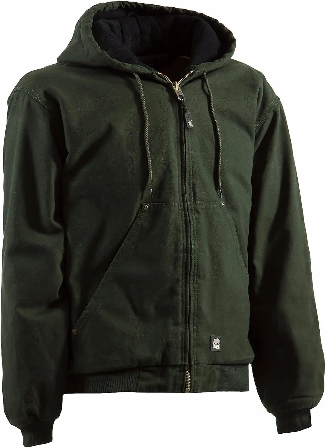 Berne Men's Heartland Washed Duck Hooded Work Jacket